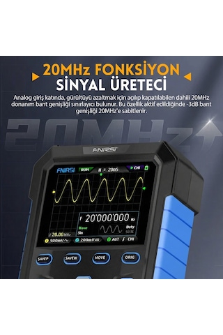 Fnırsı Dpox180h 2x180mhz - 3db 50000wfms/s Dijital Osiloskop + 20mhz Sinyal Jeneratörü