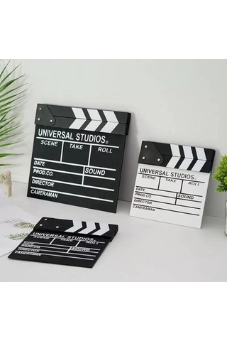 Özel Üretim Profesyonel Reji Ekipmanları Dekoratif Hediye Ahşap Film Sinema Klaketi Büyük Boy