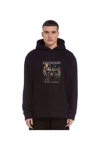Maıden A Matter Of Baskılı Siyah Erkek Kapşonlu Sweatshirt