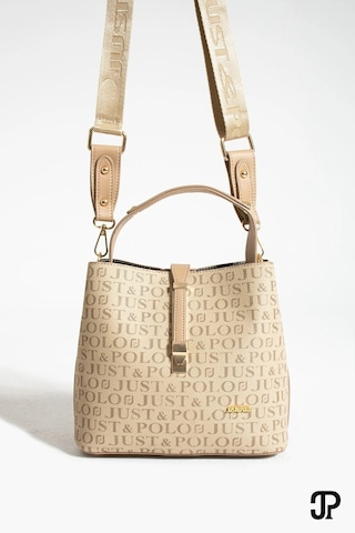 Just Polo Kadın Orta Boy Su Geçirmez Günlük Şık El Ve Omuz Çantası Ebat 23 X 18 Cm Shoulder Bag Bej