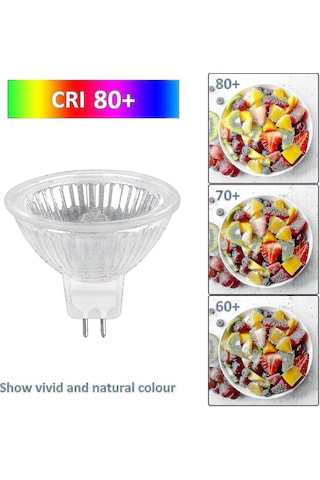 Halojen Ampul Gu5.3 50w 12v, 800lm Sıcak Beyaz 2700k Kısılabilir, Halojen Spot Ampul Mr16, 6'lı Paket
