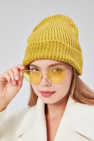 Derikem Basic Şık Standart Lüks Unisex Tiftik Bere Hardal