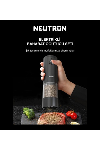 Neutron Ntl-pg-33d Elektrikli Çiftli Baharat Öğütücü