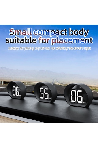 Shineyee X3 Gps 3 İnç Hud Ekran, Hız Göstergesi, Beyaz Yazı, Kolay Kurulum