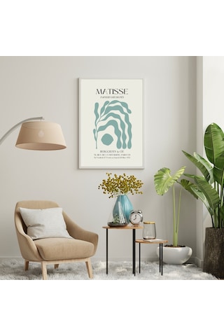 Matisse Turuncu Ve Yeşil'in Büyüsü Duvar Tablosu Çerçeveli 3'lü Set Beyaz Renk 21 X 30 Boyut/ebat