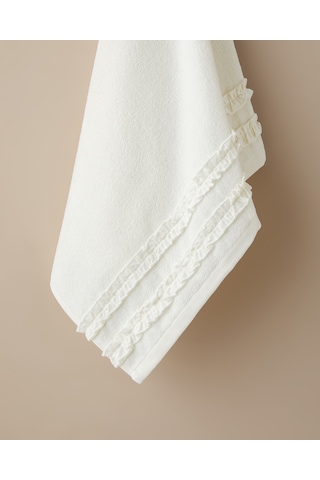English Home Soft Ruffle Pamuk Banyo Havlusu 70x140 Cm Fildişi