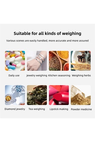 Yüksek Hassasiyetli Terazi, 1000gx0.01g Dijital Lcd Paslanmaz Usb Şarj Gümüş