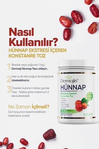 Hünnap Eki İçeren Konsantre Toz