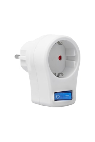 Powermaster 16816 10A-2 Tekli Beyaz Anahtarlı Akım Korumalı Priz