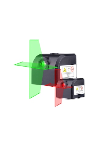 Moveevo Küçük Boy 2 Çapraz Çizgi Dikey-yatay Manyetik Sabitlenebilir Kızıl Işık Lazer Seviye Aygıtı 3-10m Aralık, Usb Şarjlı