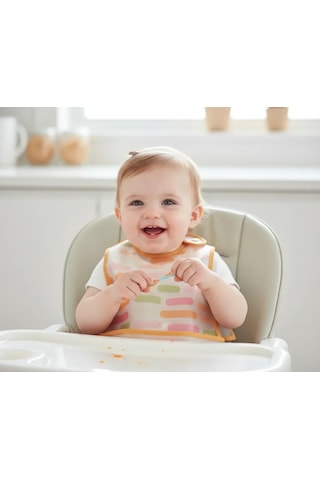 Babyjem Leke Tutmaz Giymeli Mama Önlüğü Pembe Puzzle
