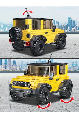 Teknik Jeep Wrangler Yapı Blok Jip Wrangler Oyuncak Araba