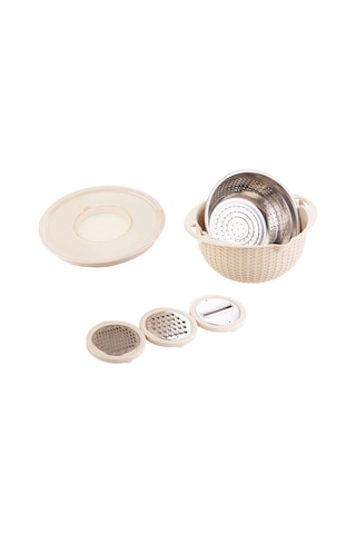 Savakan Kevgirli Karıştırma Kabı Çok Kullanımlı Mutfak Meyve Drenaj Sepeti Spagetti