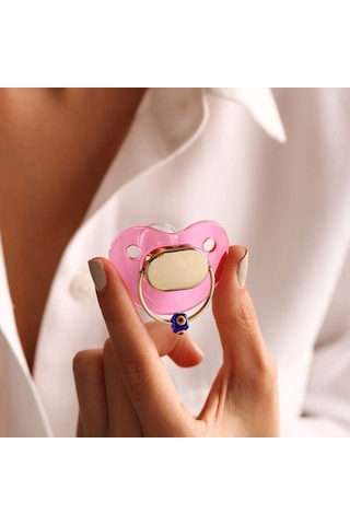 Sembol Gold 14 Ayar Sade İsim Yazılabilen Tasarım Altın Emzik