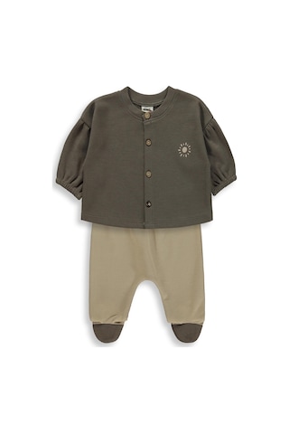 Civil Baby Güneş Baskılı 1-9 Ay Pijama Takımı - Kahverengi Acı Kahverengi