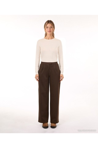 Yargıcı Örme Pantolon 26kkpn3093x 208 Kahverengi