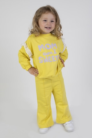 Kız Bebek&çocuk İki İplik Kumaş Orta Kalınlıkta İspanyol Pa.a Örme Basic Eşofman Takımı 001