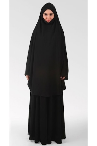 Çarşaf Krep 2 Parça Peçeli Sultanbaş