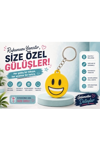 Emoji Anahtarlık , Gülen Emoji Şeklinde Araç Anahtarlık - Emoji Araba Anahtarlığı