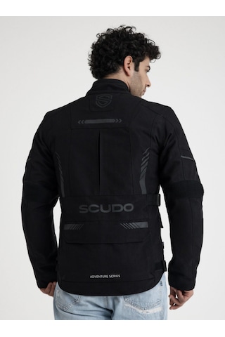 Scudo Alaska Oxford Siyah Kışlık Erkek Motosiklet Ceketi - 3xl