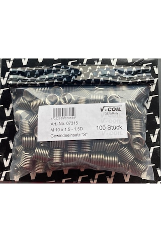 M10X1.5-1.5 Helicoil Yay V-Coıl Germany 100 Adet