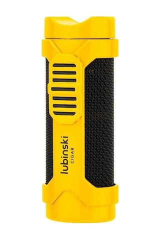 Lubinski Cigar Sehpa Kapaklı Delicili Tek Torch Puro Çakmağı Sarı Genel