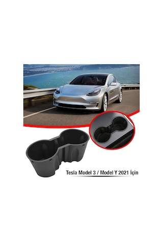 Polham Tesla Model 3 Ve Model Y 2021-2022 İçin Araba Bardak Tutucu, Takılıp Çıkartılabilen Tutucu