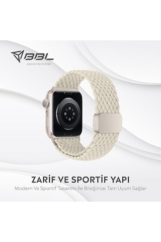 Apple Watch Series Se/11/10/9/8/7/6/5/4/3 İle Uyumlu Kumaş Kordon 46mm/45mm/44mm, Series 10 42mm/41mm/40mm/38mm