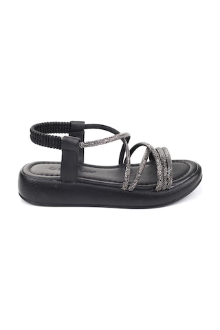Castle Black 35250 Taş Detaylı Günlük Kadın Sandalet 001