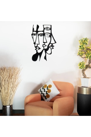Picasso Yüzler Metal Duvar Tablosu Modern Duvar Dekorasyonu