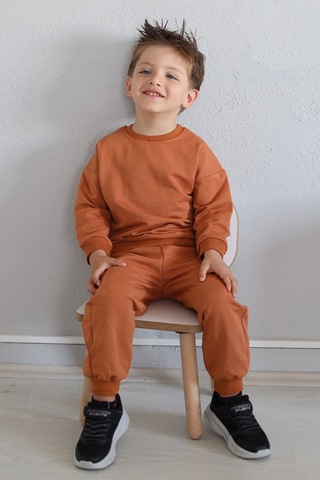 Babywom Basic Mevsimlik Eşofman Takımı- Kahverengi