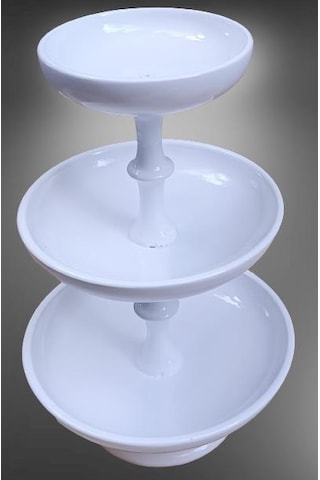 Hobi Adn Dekoratif Kuruyemiş Meyve Sunumluk Ahşap Mdf Beyaz Lake Boya El Yapım