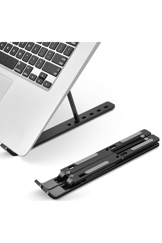 Skygo 7 Kademeli Ayarlı Katlanabilir Laptop Tablet Standı Siyah Çok Renkli