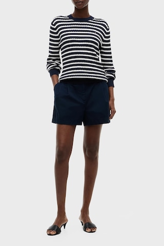 Tommy Hilfiger % 100 Pamuk Regular Fit Bisiklet Yaka Örgü Kazak Kadın Kazak Ww0ww44993 0x7 Mavi-bej