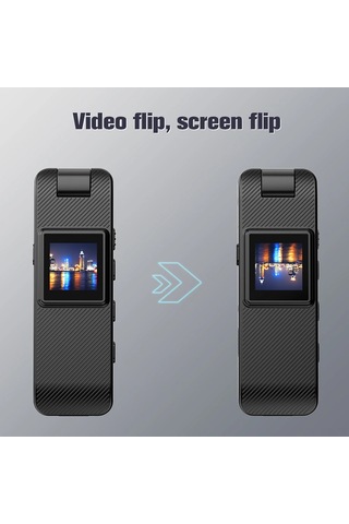 Maiyame Siyah 1080p Mini Gönüllü Kamerası - 180 Döner Lens, Ir Gece Görüşü, Dahili Batarya Ve Manyetik Klip