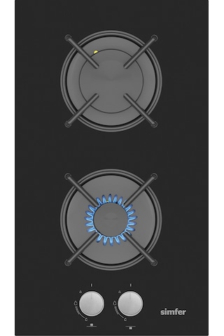 Simfer 3280 Domino Ankastre Cam Ocak 2g Emaye Izgara