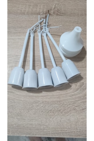 20 Adet Askılı Porselen Tij Duy Beyaz Renk