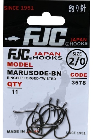 Fjc 3578 Marusode Rınged No:3 Black Nıkel 16 P. Olta İğnesi