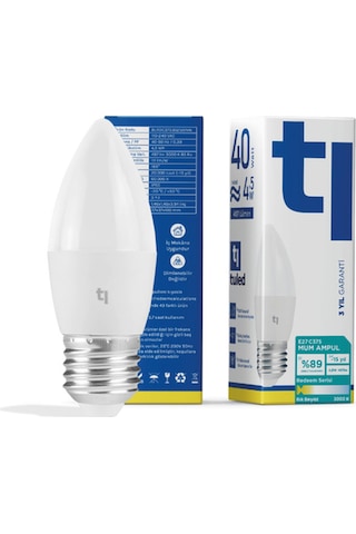 Redeem C37s E27 Mum Ampul, Titreşimsiz, Göz Konforu, 497 Lümen, Ilık Beyaz, 3000 Kelvin