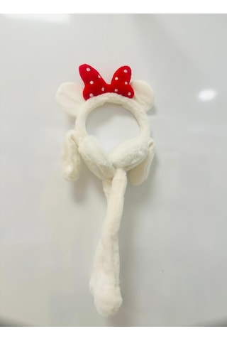 Gala Sesli Harektli Mıckey Mause Çocuk Peluş Kulaklık Krem