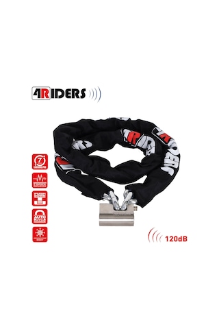 4riders Bull Pro 10x200cm Kesilmez Zincir Alarmlı Kilit 10mm