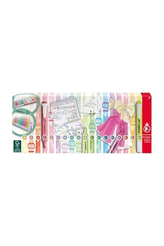 Neon Ve Pastel Renkli İşaretleme Kalemi - 18 Renk 124-Pembe