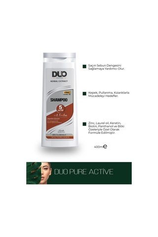 Duo Pure Active Herbal Extract Onarıcı Şampuan 400 ML