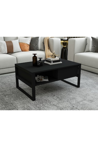 İsti Metal Ahşap Orta Sehpa