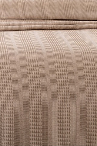 Tek Kişilik İki Renkli Kopanaki Dantelli Petek Pike - Waffle Dokuma -160x230 Cm-kapuçino Cappuccıno Cappuccino