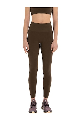 Inguz Seamless Pamuk Yoga Tayt Kahverengi