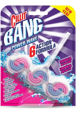 Cillit Bang Power Wave Tuvalet Temizleyici Blok Tropikal Çiçekler 39 G