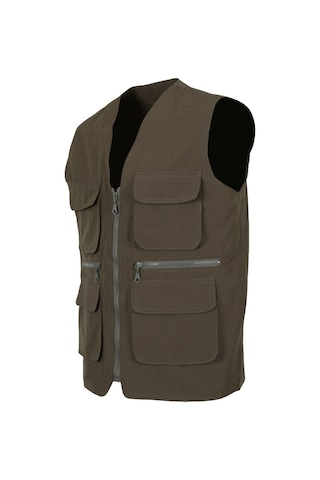 Erkek Haki Renk Keten Yelek Normal Kesim Rar01304 Haki