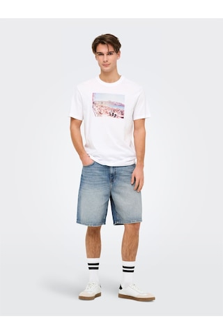 Only & Sons Onsfade Mb Tınt 9085 Taı Dnm Shorts Noos Erkek Mavi Şort - 22029085 Mavi