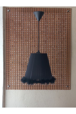 N-50 Siyah Organze Yatak Odası Çocuk Ve Bebek Odası Avize Siyah